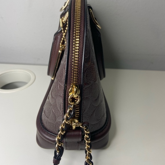 Coach purple with sparkle handbag includes attachment for cross body style - Picture 3 of 17